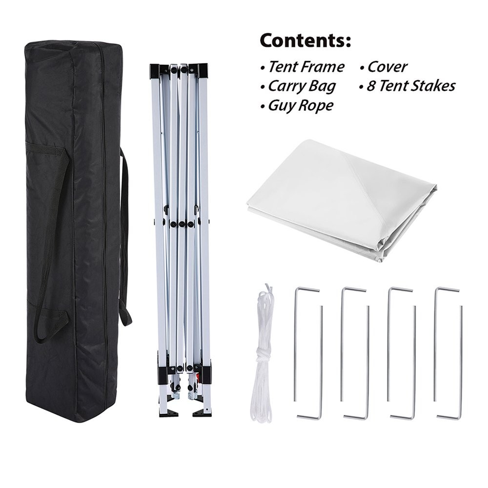 King Canopy Slant leg 10-Feet by 10-Feet Instant Pop Up Tent, White, SLANT10-WH