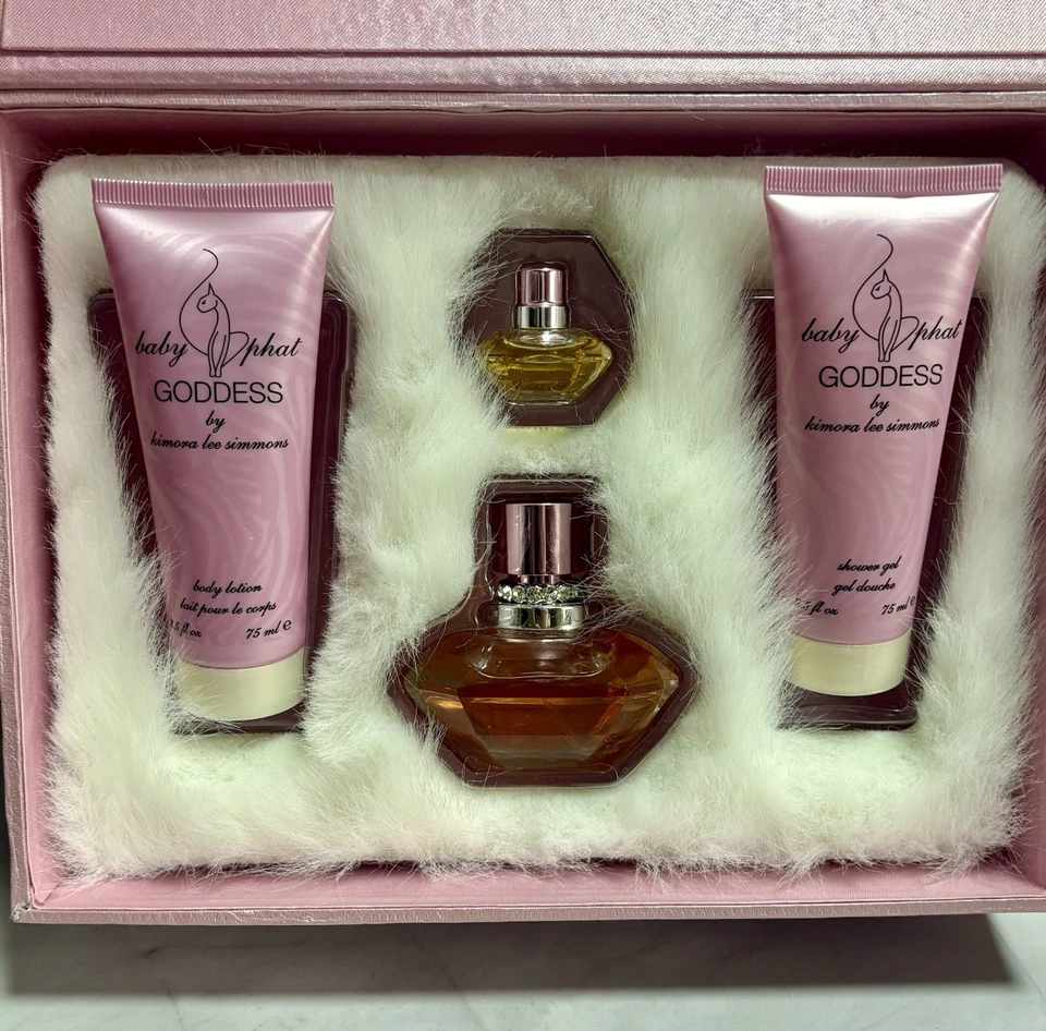 BABY PHAT GODDESS Juego de Regalo de 4 Piezas (2) Perfume 1.7oz y 0.13oz, Loción Corporal/Gel de Ducha Foto 2 de 4