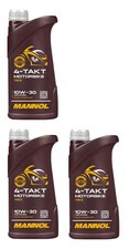 3x1l Mannol 7813 Motorbike 4-Takt 10W-30 Motoröl SN, MA2 kompartibel mit Honda