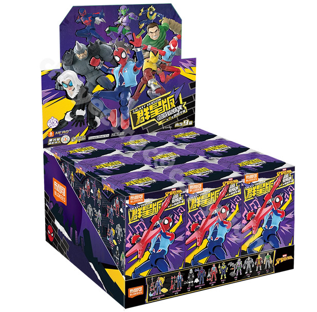 Blokees Marvel Hero Galaxy Ver 6th Spider-man Blindboxes Assembly Figure Model
