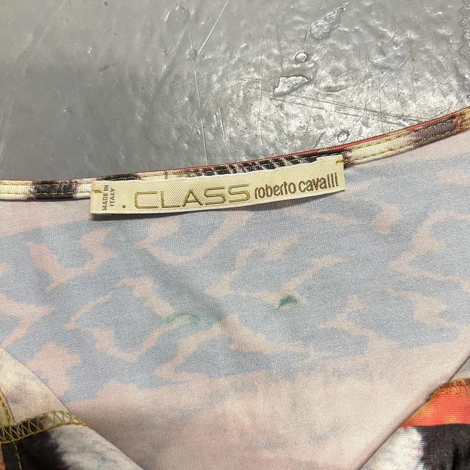 Blusa Vintage Y2K Roberto Cavalli Manga Longa Estampa Animal TAMANHO EU 40, IT 42, EUA 8 - Imagem 4 de 4