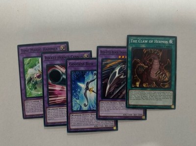 Yugioh The Claw of Hermos Goddess Bow Red-Eyes Black Dragon Sword Hammer Cannon