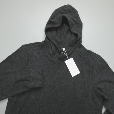 7 Diamonds Generation Hoodie Men's Size M Charcoal Striped Double-Knit Weave