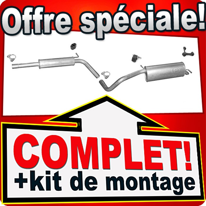 Silencieux et ligne d'échappement VW POLO 9N 1.6 essence pot de rechange standard