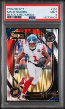 2024 PANINI SELECT BLACK & RED SHOCK #220 MALIK NABERS ROOKIE RC PSA 9