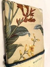 New! Vtg. Waverly Parchment Garden Fairfield Williamsburg Floral 78"x14" Valance