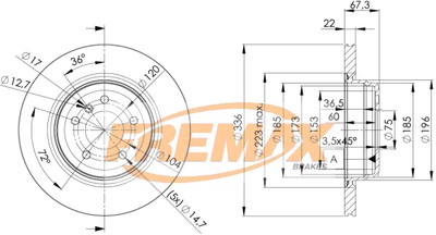 Remax BD-4655 Brake Disc for BMW
