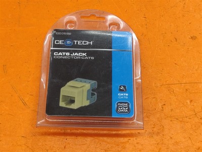       CE TECH CAT6 Jack Connector Model: 5016-IV Ivory