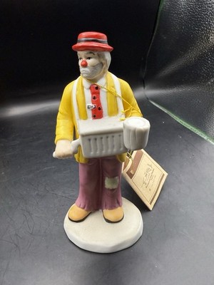Vintage EMMETT KELLY JR. Rare Hobo Clown  Organ Grinder  Flambro Figure