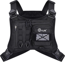 Tactical Chest Pack Running Vest Bag EDC Anti Theft Hiking Travel Crossbody