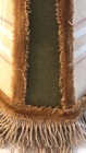 Tan Plaid & Green Velvet Velour W/ Burlap & Velvet Trim Lampshade Ralph Lauren — photo 2