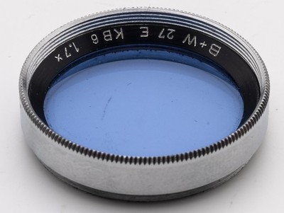 B+W Farbfilter Effektfilter color filter 27E 27 E 27mm 27 mm KB6 1.7x Blau blue