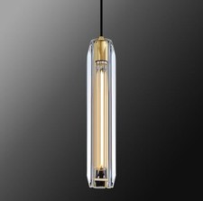 Crystal Kitchen Island Pendant Light, 14.95'' Matte Black Light Fixture