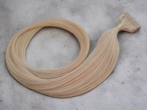 ❤Tape In❤️ On Echthaar Remy Hair Extensions Haarverlängerung Tapes Platinblond - Bild 1 von 2