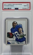 Hakeem Nicks PSA 10- 2011 Topps ‘1950 Bowman Style’ -Giants, Tar Heels