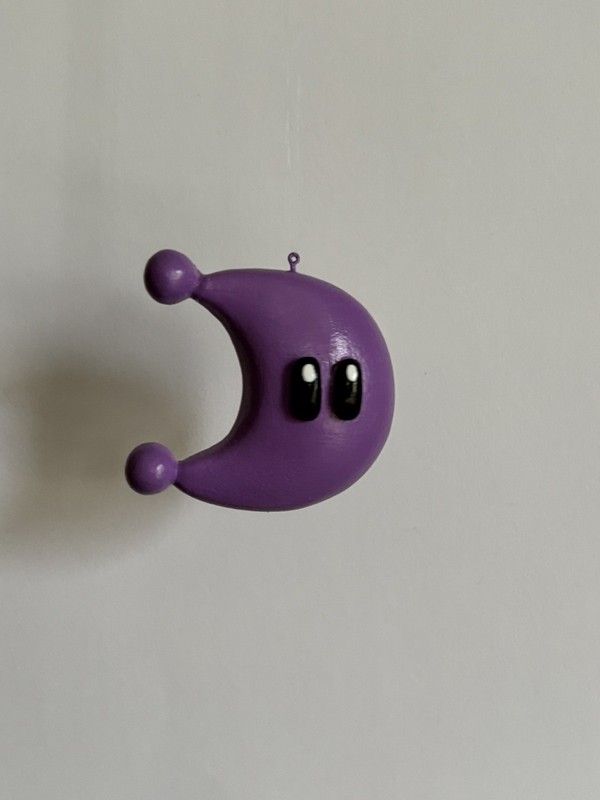 Handmade Hand-painted Nintendo Mario Odyssey 2" Purple Hanging Power Moon Replic
