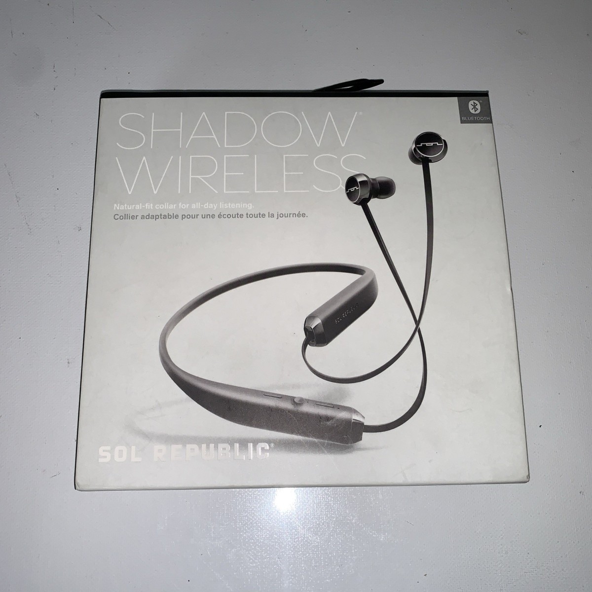 Black SOL Republic Shadow Bluetooth Wireless Neckband Headphones w