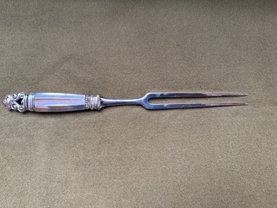 Large Georg Jensen Acorn Carving set in sterling silver and