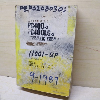 KOMATSU PC400-3 PC400LC EXCAVATOR Crawler Parts Manual book catalog list 1989