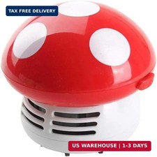 Mini Cute Table Dust Vaccum Cleaner, Mushroom Shaped New Portable Corner Desk Va