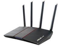 ASUS RT-AX55 AX1800 Dual Band WiFi 6 Gigabit Router, 802.11ax, Lifetime Internet