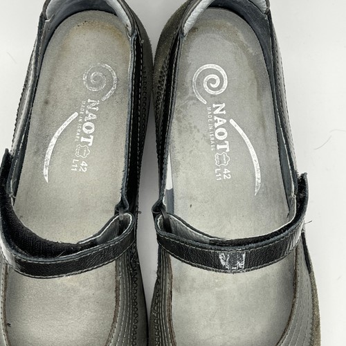 Zapatos planos informales cómodos de gamuza de cuero gris para mujer Naot Mary Jane EE. UU. 8 - Imagen 7 de 9