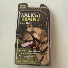Coastal Pet Walk 'n Train Dog Head Halter- Brown X Large