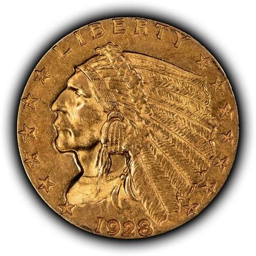 1928 G$2.50 Indian Head Gold Quarter Eagle - BU - SKU-G5579