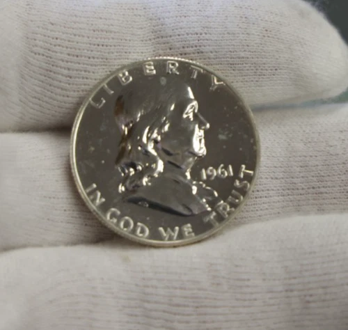 1961 US Franklin 50C Proof Nice Coin