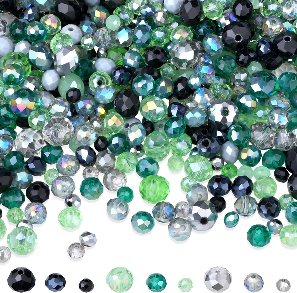 1100 StüCk GrüN Kristalle Glasperlen Kit Facettierte Perlen Glasperlen Mit Loch-image