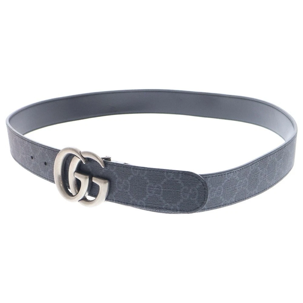 Gucci Ceinture réversible en cuir bleu marine/noir 40 mm taille 100