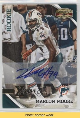 2010 Gridiron Gear Gold X's Signatures 7/99 Marlon Moore Rookie Auto RC READ n8a