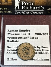 Roman Emperor Maximinus II Christian Persecution Issue 286-305 Antoninianus CR49