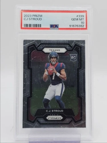 C.J. STROUD 2023 PANINI PRIZM ROOKIE FOOTBALL TEXANS RC PSA 10 Q6751
