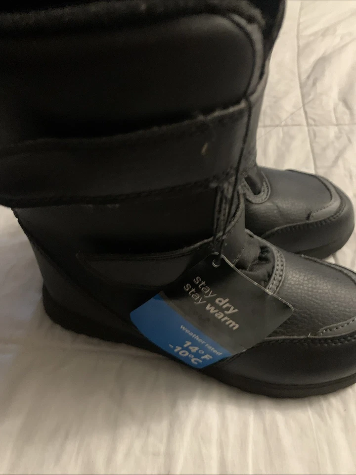 Botas de nieve impermeables Outback resistentes para niños niños niñas talla 12 negras Foto 4 de 4