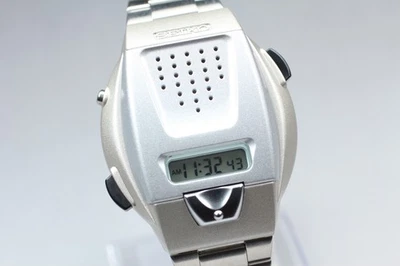 Montre pour homme NOS [non utilisée] SEIKO Talking Voice A860-4001 Qz Digital... - Photo 1/4