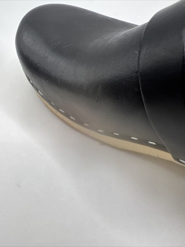 Swedish Hasbeens Husband Clogs in Black Women's Size 36 Boho Indie Comfy - Picture 12 of 19