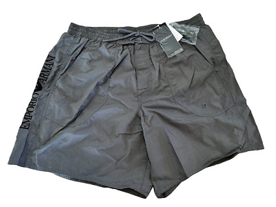 Giorgio Emporio Armani Swim Trunks Boxers Gray Eagle Men's 50 US 34 Large
