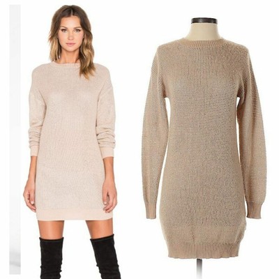 metallic sweater dress