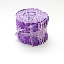 18-pc It's All Purple Jelly Roll 2.5" pre-cut 100 cotton fabric quilting strips