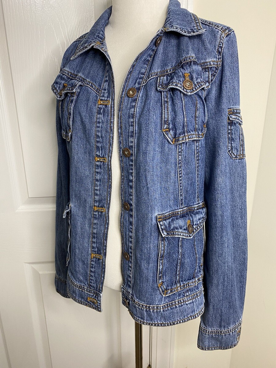 Women's DKNY JEANS Lightweight Denim Jacket •Size L *EUC | eBay