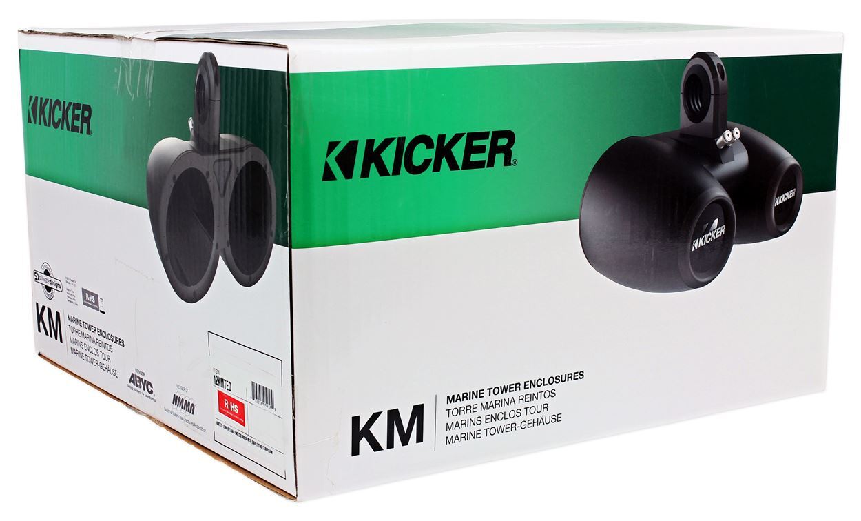 Пара корпусов для вейкбординга Kicker KMTED Dual 65 Tower Комплект адаптеров для UTV