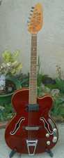 1967-68 Vox Bossman Hollowbody Electric Guitar Cherry Red W/ Original Case V265