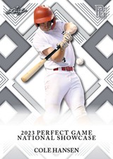 Cole Hansen 10-Count Lot 2023 Leaf Perfect Game Nike All-American Rookie