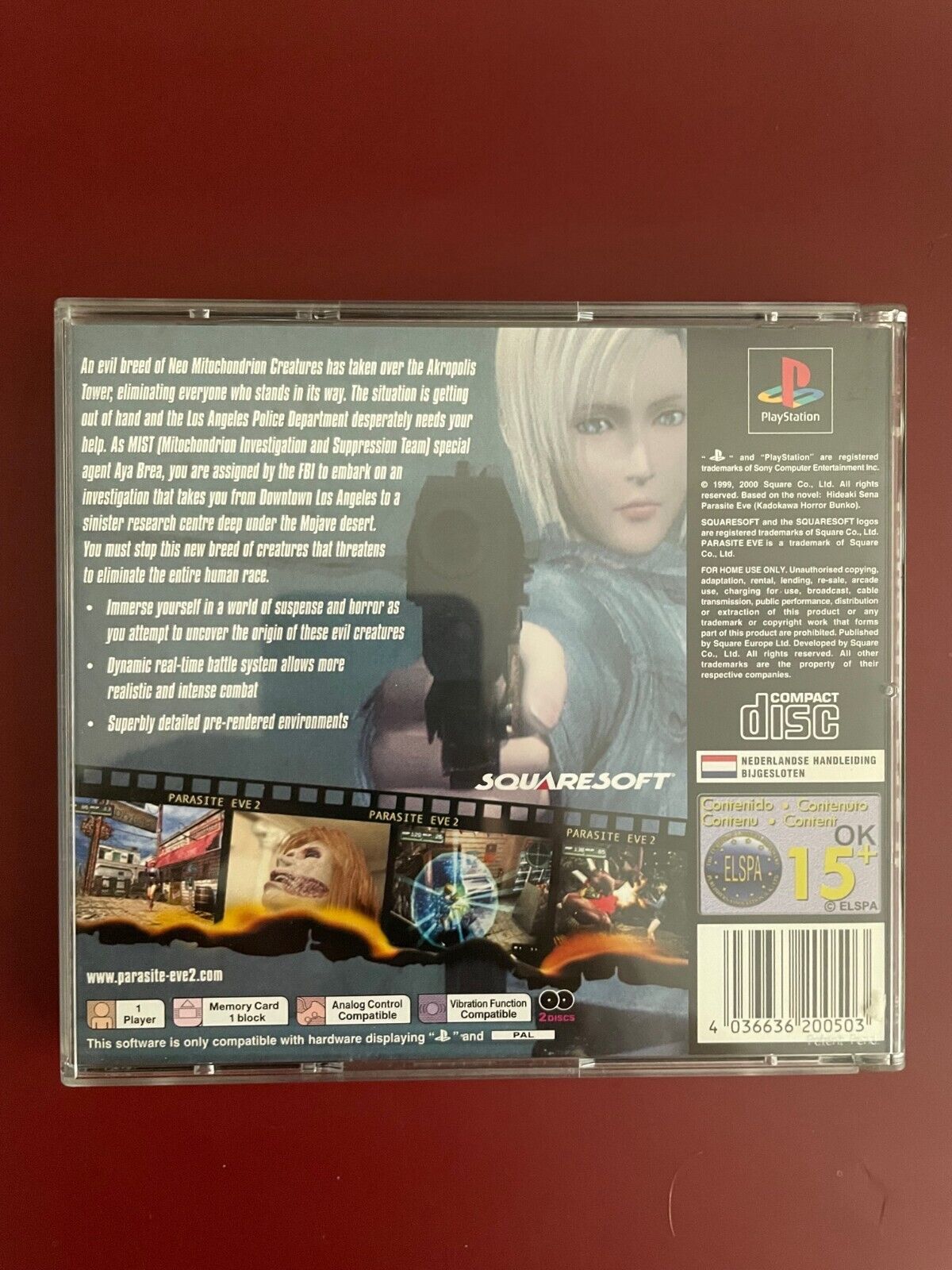 Parasite Eve II 2 Sony Playstation PSX PS1 PAL NI for sale online