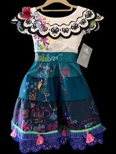 NEW DISNEY Mirabel Encanto Costume, Wig, Glasses Girls Size 3 Halloween SEE DESC