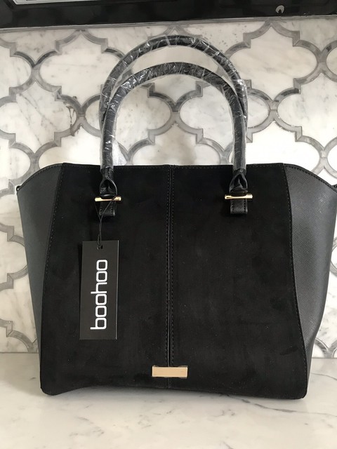 black tote bag boohoo
