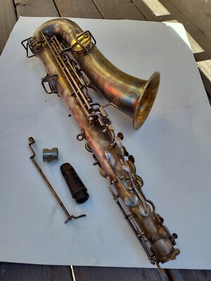 Buescher Silver Plated True Tone Low Pitch Alto Saxophone Patent