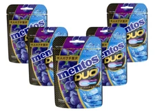 Kracie Mentos DUO Grape & Soda Candy 45g ×5 Bags Japanese Chewy Candy Set Bulk