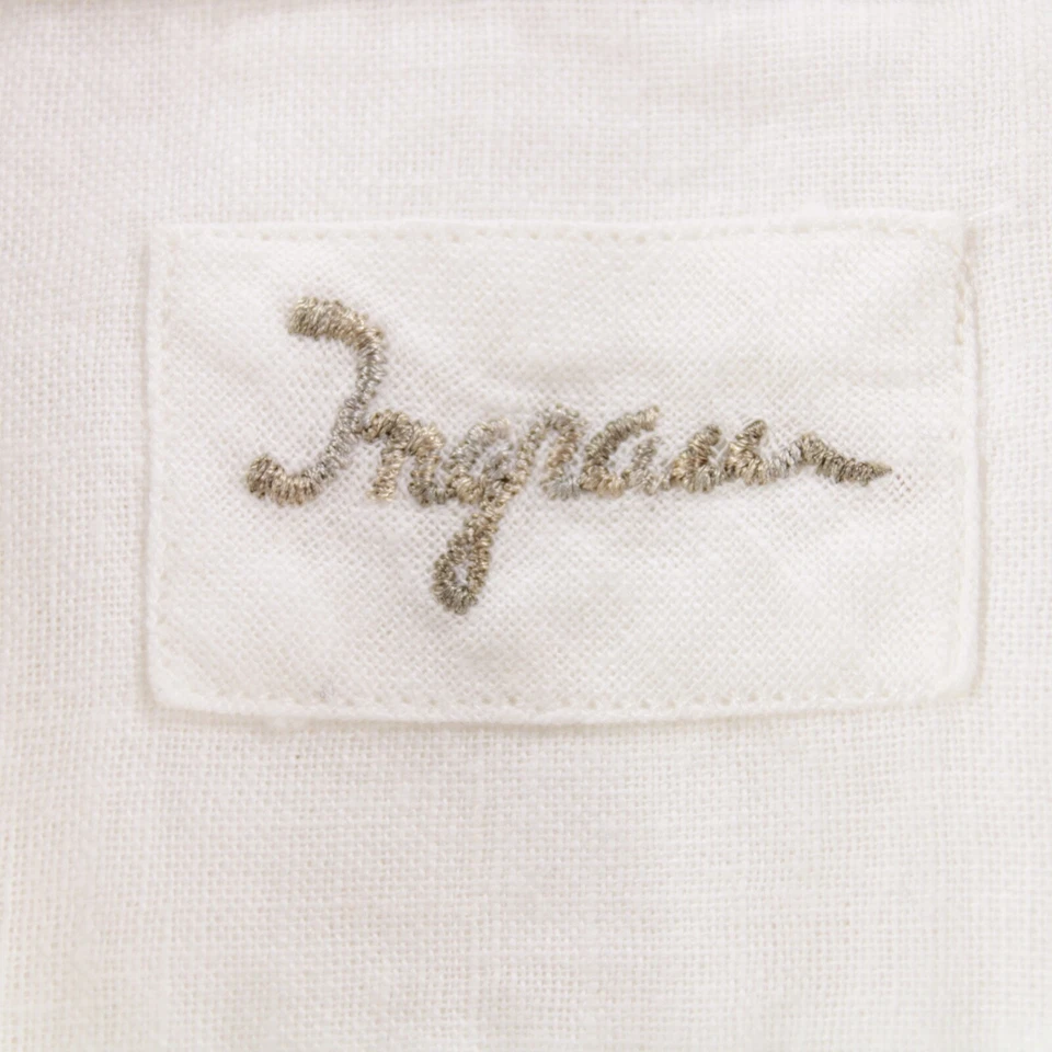 Camisa informal con botones Ingram nueva con etiquetas talla 3XL blanca lisa mezcla de algodón Foto 4 de 4